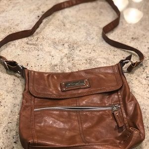 Kim Rogers Leather organizer cross body bag